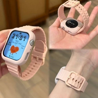 2 in 1 สายรัดซิลิโคนเหลว Soft Shell สําหรับ Huawei Watch Fit4Pro Fit3,สร้อยข้อมือสายรัดข้อมือกีฬาที่ทนทานและเคสป้องกันสําหรับ Fit4