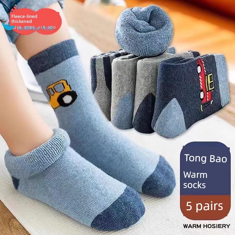 personal best ถุงเท้า heattech ถุงเท้าเด็กถุงเท้าผ้าฝ้ายเทอร์รี่หนาพิเศษสำหรับฤดูใบไม้ร่วงและฤดูหนาว