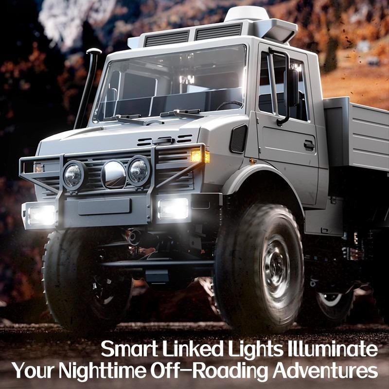รถบังคับ JJRC RC Car Crawler 2.4G 6WD 1/18 Simulated Unimog Truck GB7023