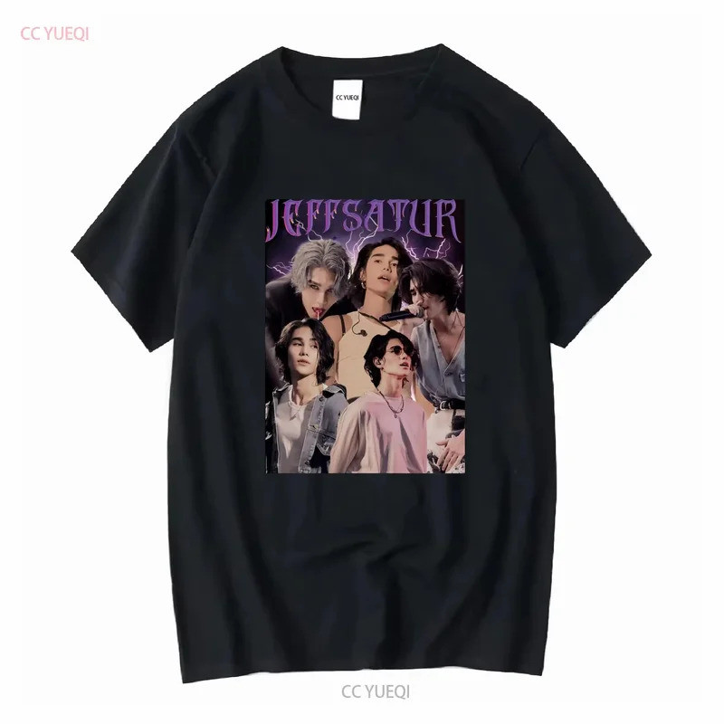 ใหม่เอี่ยม เสื้อยืดนักแสดงนักร้องไทย Jeff Satur ศิลปิน แขนยาวหรือแขนสั้น ลายกราฟิกวินเทจ เสื้อผ้าสตรีทแวร์ผู้ชาย อเนกประ