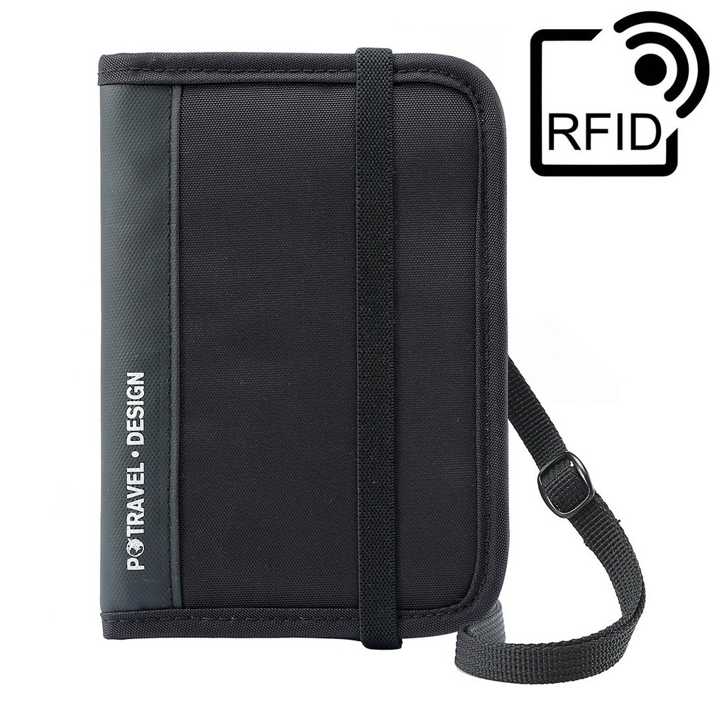 NOKR  RFID Blocking Neck Wallet Travel Pouch Passport Holder Slim Passport Pouch Passport Bag, Water