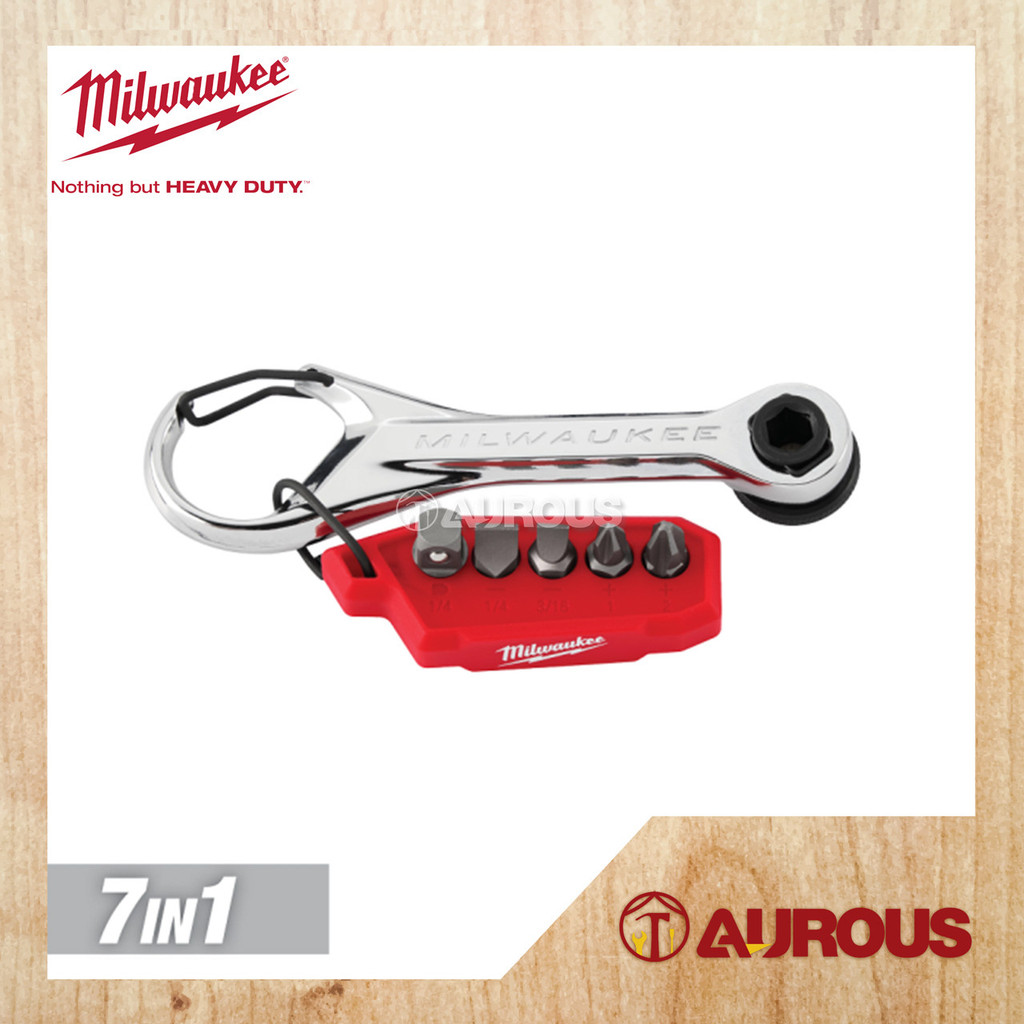 MILWAUKEE 7 IN 1 MULTI-BIT MINI RATCHET 48-22-22-22-950