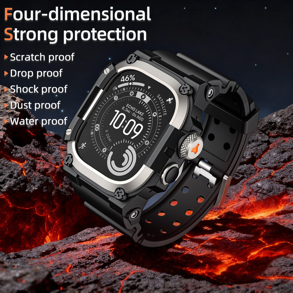 สายรัดบูรณาการที่ทนทานพร้อมเคสสําหรับ Apple Watch Ultra รูปที่ 6