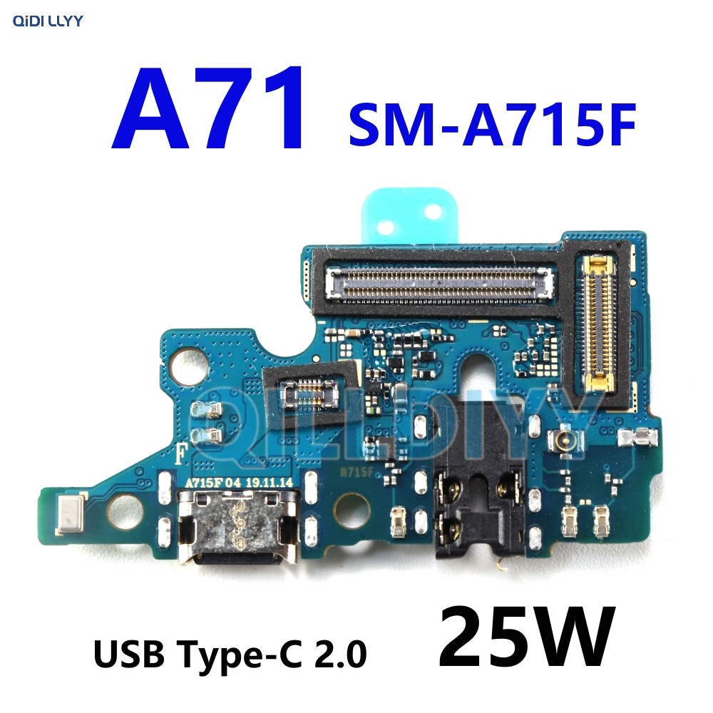ชาร์จพอร์ตบอร์ดเปลี่ยนโทรศัพท์ USB 25W ชาร์จสําหรับ Samsung Galaxy A71 A715 A715F SM-A715F Flex สายอ