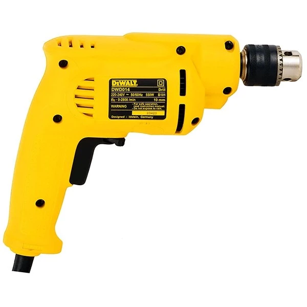 DEWALT สว่านไฟฟ้า DWD014-B1 กำลัง 550 วัตต์ ปรับซ้าย-ขวาได้ ปรับรอบได้ ขนาดหัวจับดอก 10mm(3หุน) สว่าน thumbnail 8
