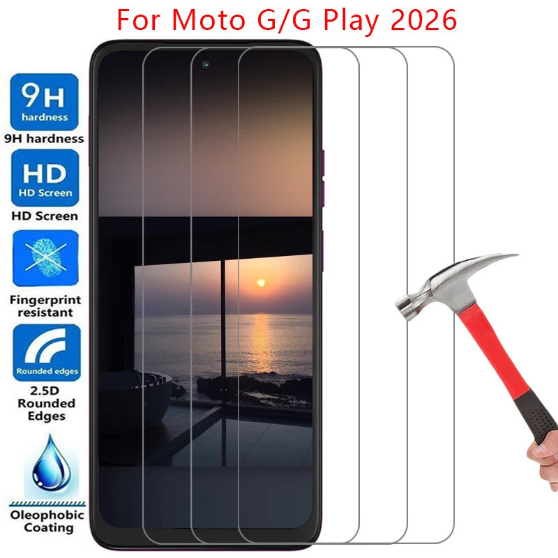 ป้องกันหน้าจอสําหรับ motorola moto g play 2026 กระจกนิรภัยป้องกันบน g2026 gplay2026 ฟิล์ม
