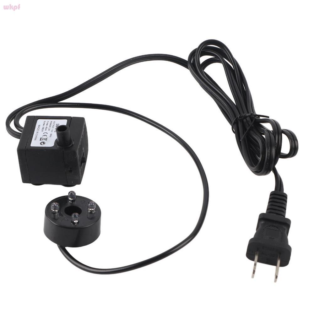 WKPFR893 ปั๊มตู้ปลา ไฟ LED 4 ไฟสีสันสดใส ปั๊มตู้ปลา SM-016 รุ่น US Plug 2W ปั๊มจุ่มไฟฟ้า Fish Aquari
