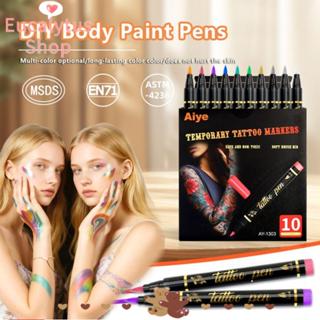 EUCALYTUSS Tattoo Doodle Pen, Metallic Washable Temporary Ta…