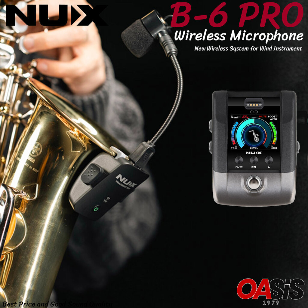 NUX B-6 PRO Wireless Microphone system for wind instrument (SAXOPHONE ไวเลสแซกโซโฟน ไวเลสไมค์ สำหรับ