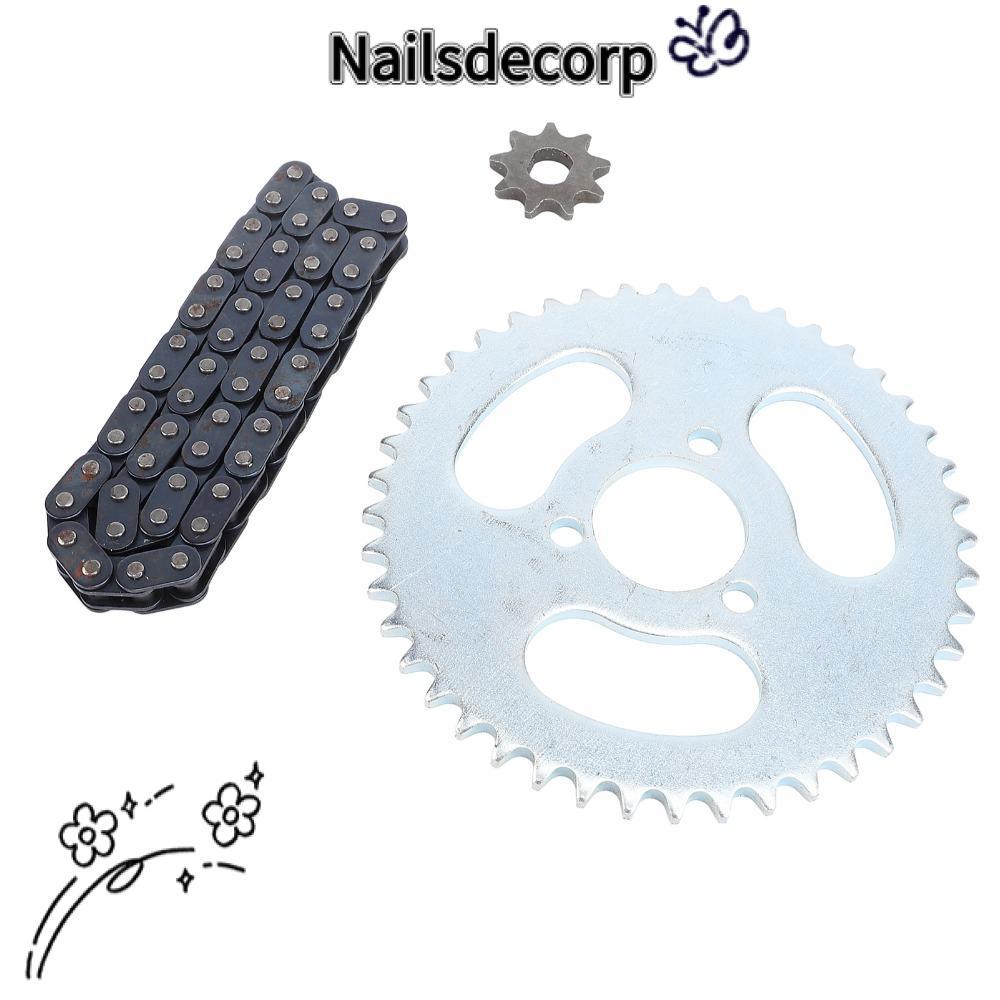 NAILS ชุดโซ่สเตอร์, T8F 9T T8F 44T ชุดเฟืองโซ่ด้านหน้าด้านหลัง, ทนทาน 3 หลุม 50 Links โซ่เหล็กชุดเฟื