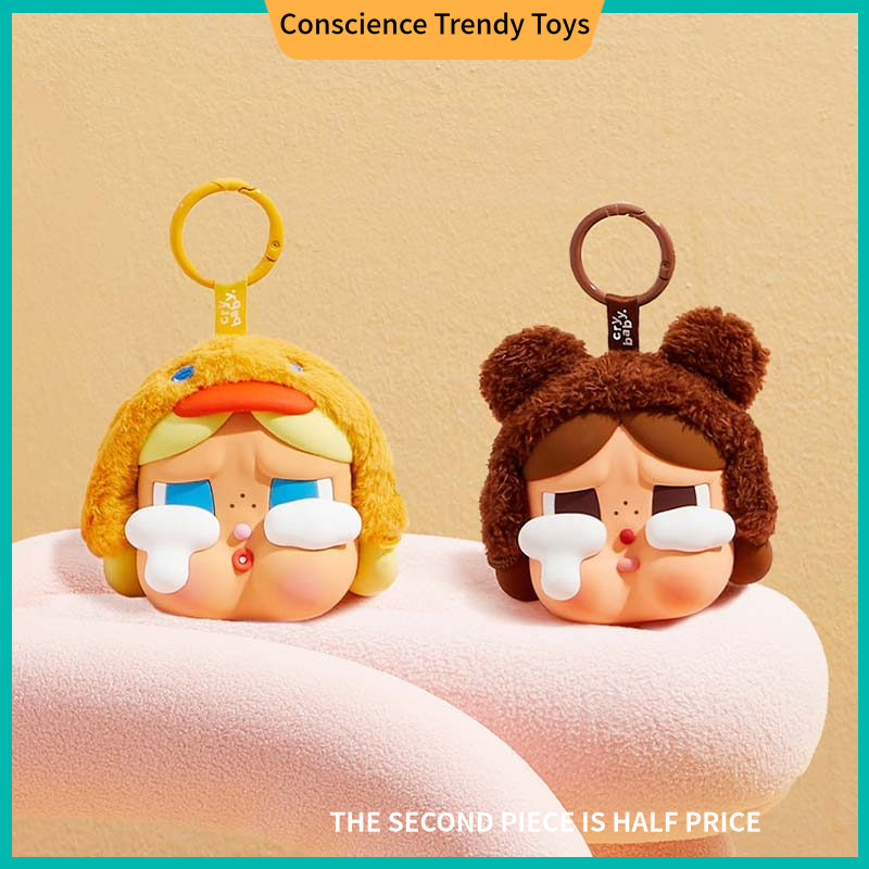 ของแท้ POPMART CRYBABY Tears Factory Series Crying Bear-Crying Duck Crying Duck Plush Pendant หูฟังก