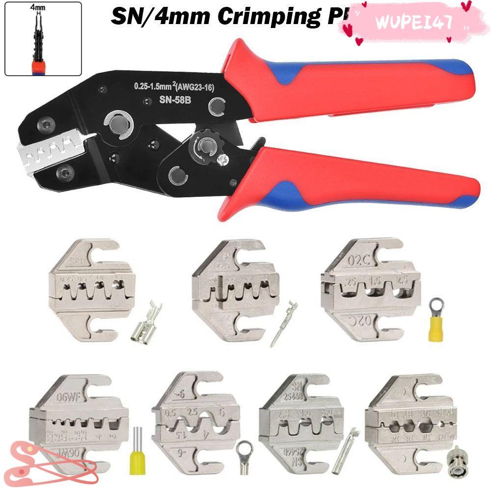 WUPEI47AD SN CRIMPING คีมขากรรไกร,โลหะผสมกว้าง 4 มม. CRIMPING คีมขากรรไกร, SN-2546B 02C 06WF 2549 03H 48B 58B Terminal เครื่องมือ