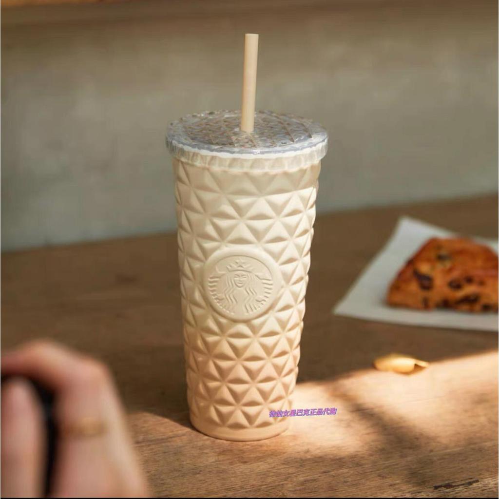 Starbucks Cup Collection Sunset Time 591ml Classic Gradient Warm Yellow Stainless Steel Straw Cup Pl