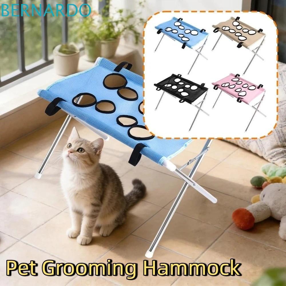 BERNARDO Puppy Nail Clipping Holder, กรอบรองรับที่ถอดออกได้ Pet Grooming Hammock, Multi Functional A