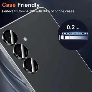 สําหรับ SamsungS25FE GalaxyS25FE โทรศัพท์กล้องด้านหลังสําหรับ Samsung Galaxy S25 FE อลูมิเนียมเลนส์กล้องแหวนฝาครอบเลนส์กระจกนิรภัย