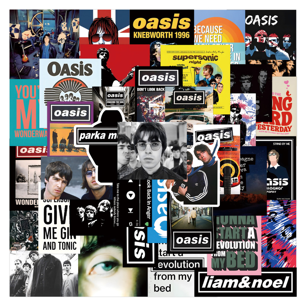 50 ชิ้น British Band Oasis สติ๊กเกอร์ PVC กันน้ํา
