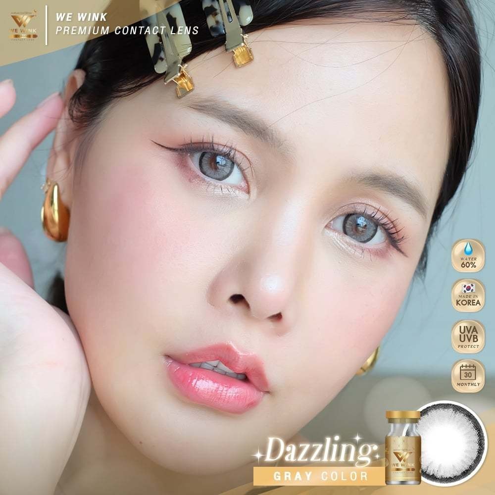 💖คอนแทคเลนส์ - Dazzling / Mini Dazzling (We Wink)💖Size  S / M💖สี : Brown / Gray