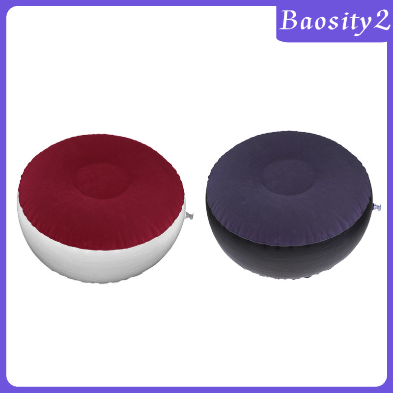 [Baosity2] Stool Ottoman Beach Lounge Air Chair สตูลวางเท้าห้องนั่งเล่น 62x32 ซม. สีแดง