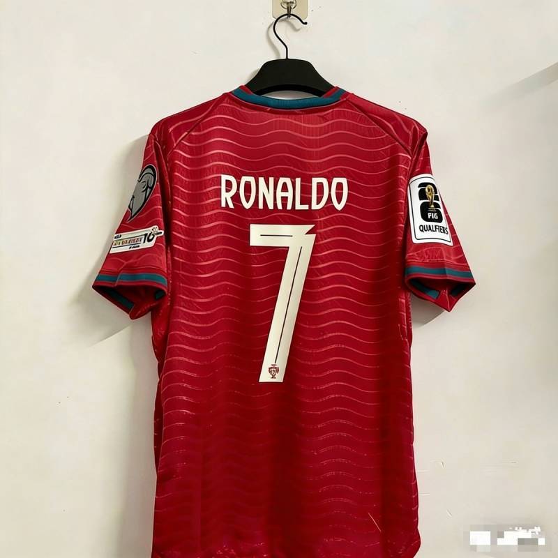 World Football Cup Portugal Jersey Player Edition Printed Number C Luo No. 7 B Fan Player Edition Br