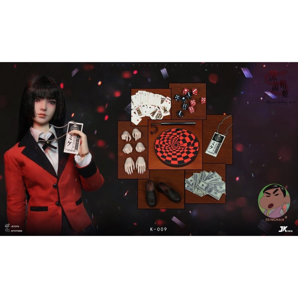 ( ⭕ PRE-ORDER) JK Toys 1/6 K-009 Abyssal Betting Belle Yumeko Cosplay Version Action Figure