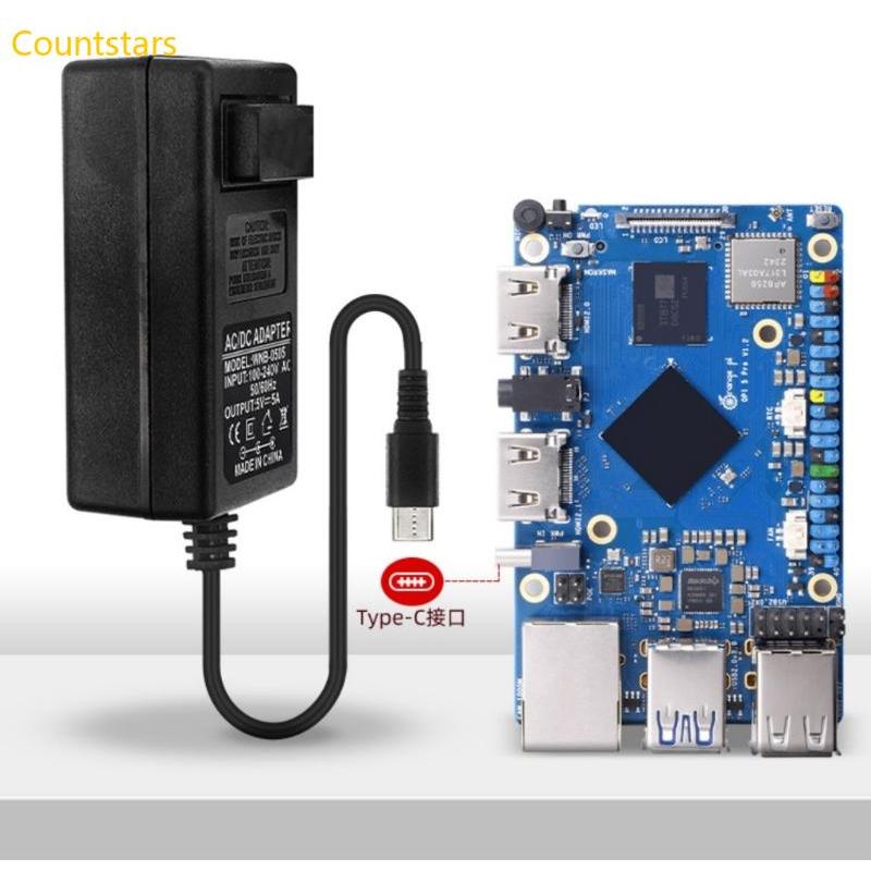 COU 5V 5A Type C Fast Charger พร้อมวงจรหลายตัว Safeguards และ 5A 5V เอาต์พุตสําหรับ CM5