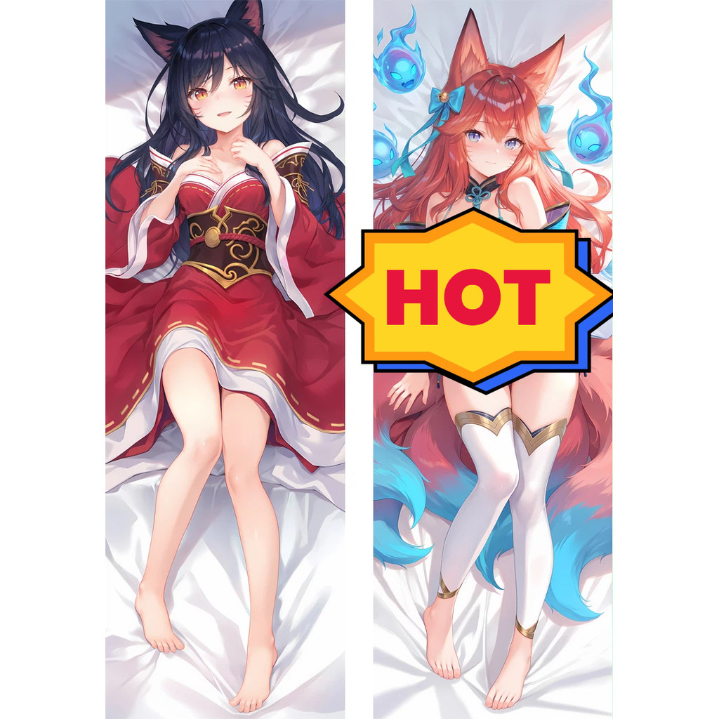 League of Legends LOL Ahri อะนิเมะ Dakimakura หมอนร่างกายหลายขนาด