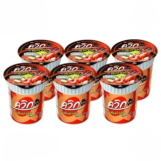 ไวไว ควิก คัพ บะหมี่กึ่งสำเร็จรูป 60ก. (แพ็ค 6 ถ้วย)