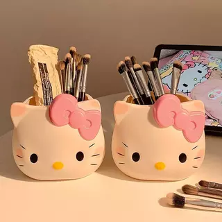 [TH stock]ที่ใส่ปากกาแมวน่ารัก, กล่องดินสอโบว์กระต่าย, กล่องเครื่องเขียนรูปแมว, ที่ใส่แปรงแต่งหน้าที่บ้าน
