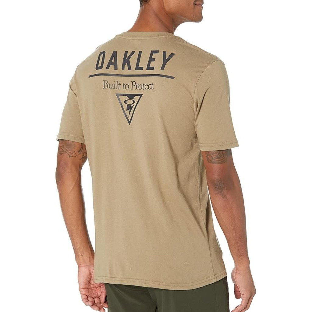 OAKL ** AY Back Triangle Letter Print Round Neck Mens High-Quality Cotton Short-Sleeved T-Shirt 0502
