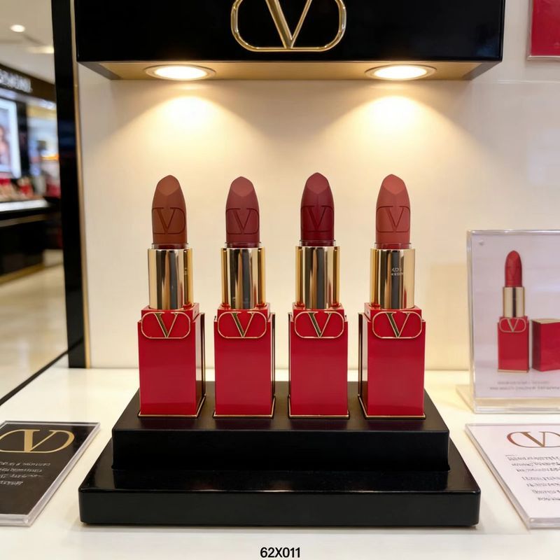 ((KE QI) Big V สินค้าใหม่แต่งหน้าลิปสติกลิปสติก Matte Forged 77A/217A/219A/111A/409A ลิปสติกหลอดสีขา