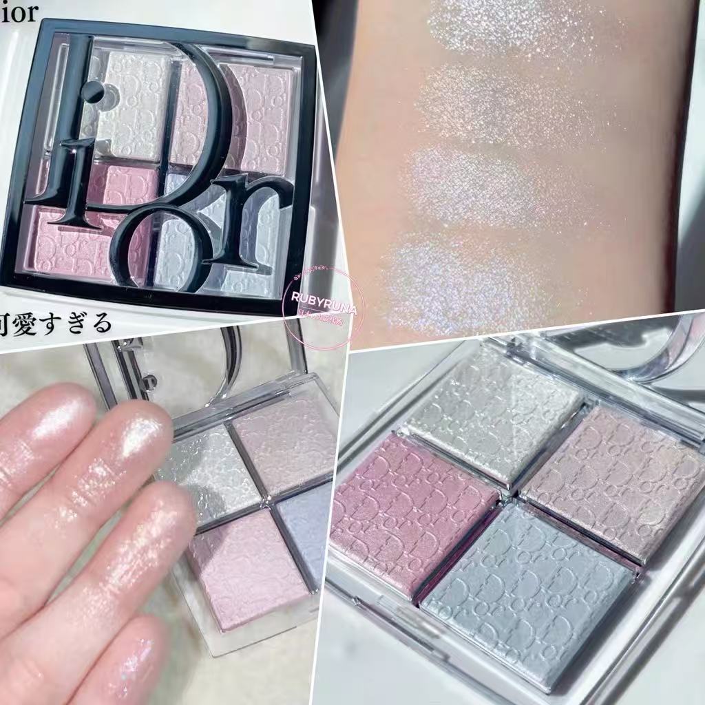 DIOR Backstage Glow Face Palette 2025 ไฮไลท์ 4 สี ผิวโกลว์ หน้าพุ่ง ดูแพง มีครบ 001/002/004 แท้💯