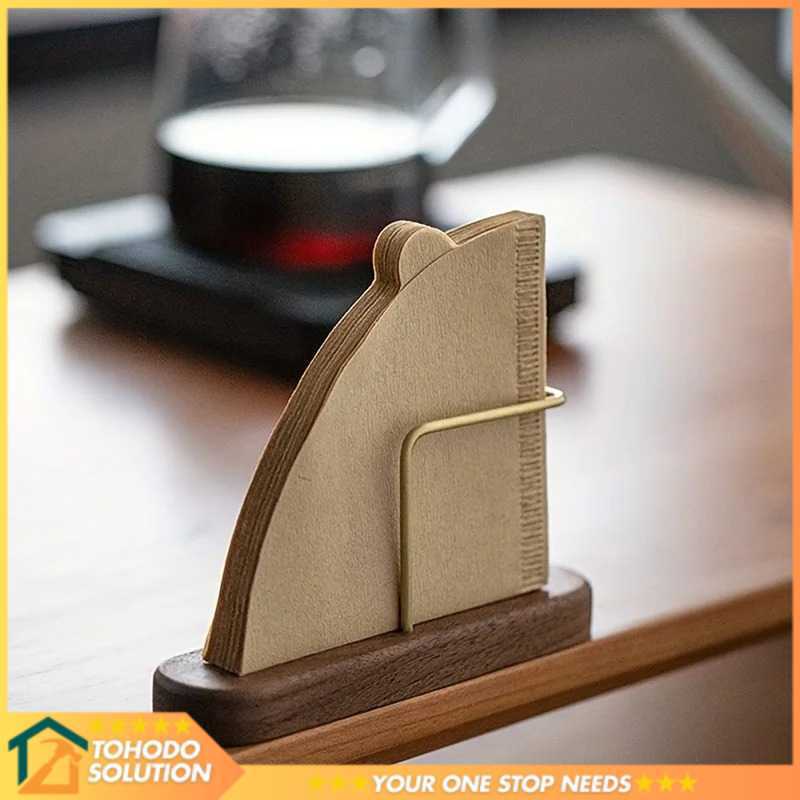 One Two Cups Coffee Filter Paper Holder Wood Filter Paper Holder - P-55