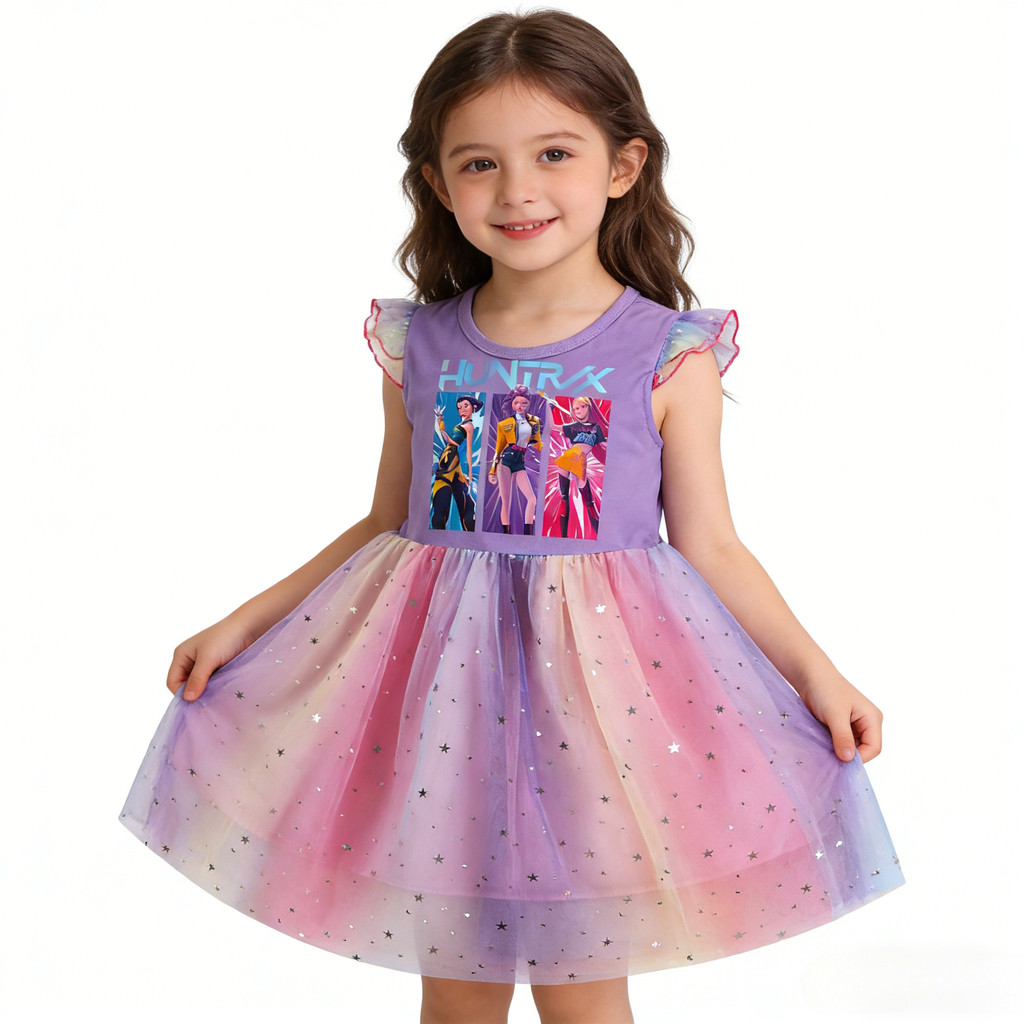 Kpop Demon Hunter ชุดเด็กสําหรับสาวชุดเจ้าหญิง