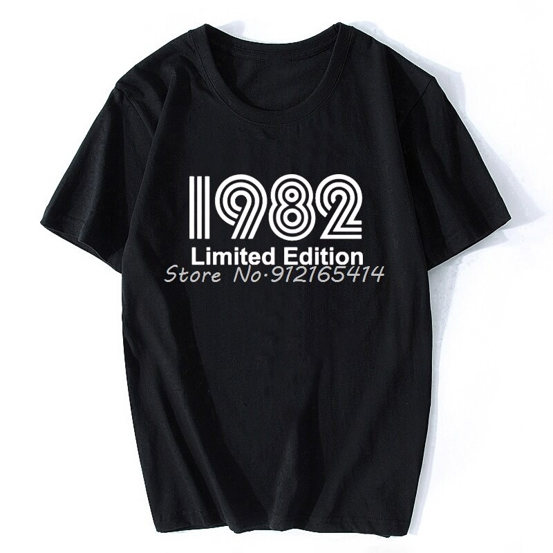 1982 Limited Edition เสื้อยืดลําลอง ผ้าฝ้าย แขนสั้น คอกลม พิมพ์ลาย 39th Birthday Gift For Husband Ma
