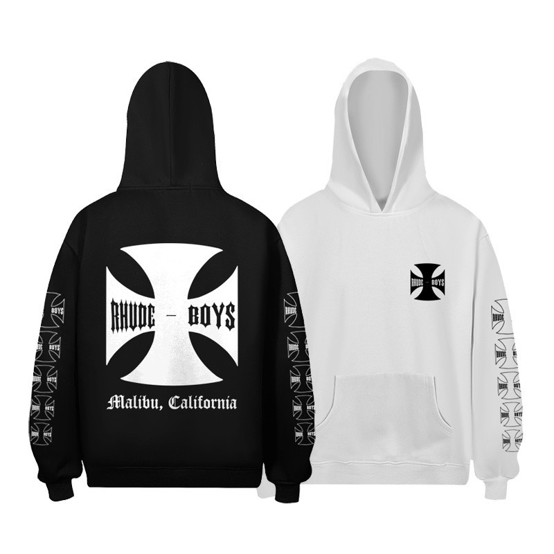 Unisex rhude Boys Hoodie ผู้ชายเสื้อสวมหัวพิมพ์เสื้อผ้า Streetwear