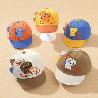 หมวกเบสบอลเด็ก ลายไดโนเสาร์ มีไฟ/ไม่มีไฟ หมวกกันแดด เด็กชายและเด็กหญิง