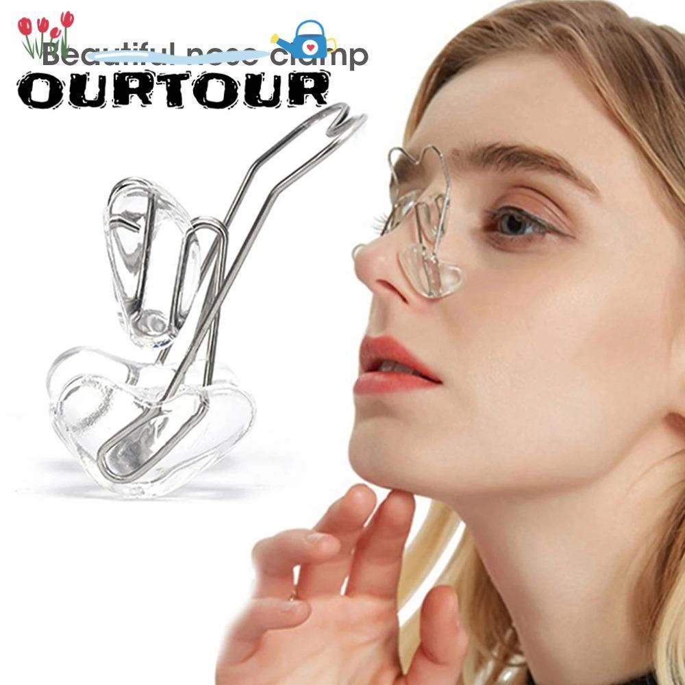 URTOUR Nose Up Shaper, Straightening Transparent Nose Slimming Massage, Shaping Orthotics Nose Clips
