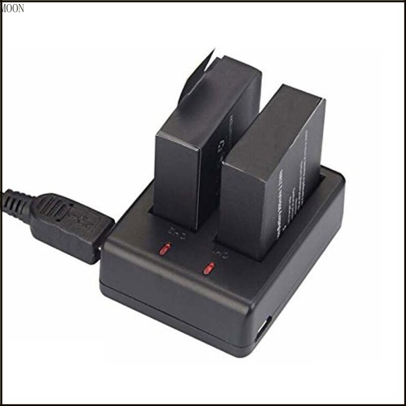 MOON Charger สําหรับ EKEN SJ4000 H9R Camera Charge สองแบตเตอรี่พร้อมกัน