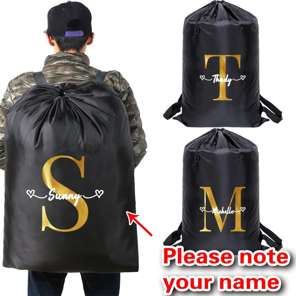 ชื่อปรับแต่ง / พิมพ์โลโก้ ถุงซักผ้า ถนอมผ้า ป้องกันผ้าเสียหาย Travel drawstring laundry bag พร้อมเชือกรูดปิด
