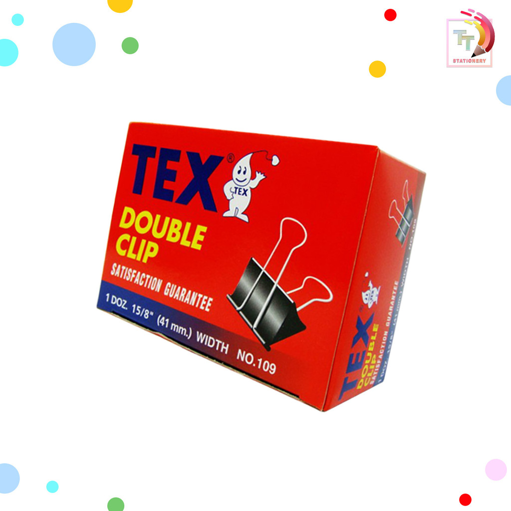 TEX (เท็กซ์) คลิปหนีบกระดาษ No. 108 – 113 สีดำ ( 1 กล่อง ) ราคา ถูกที่สุด ดีลบีเคเค แกลเลอรีภาพที่ 3