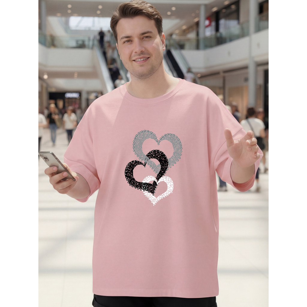 2Y707 [AIYOU] Lelaki Baju T เสื้อผู้ชาย TShirt XL-5XL เสื้อผู้ชายรอบคอ Crop Top TShirt เสื้อผ้า Plus