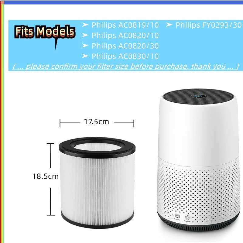 เหมาะสําหรับ Philips Philips ตัวกรองเครื่องฟอกอากาศ FY0194 AC0820/AC0830/8 00 องค์ประกอบตัวกรอง