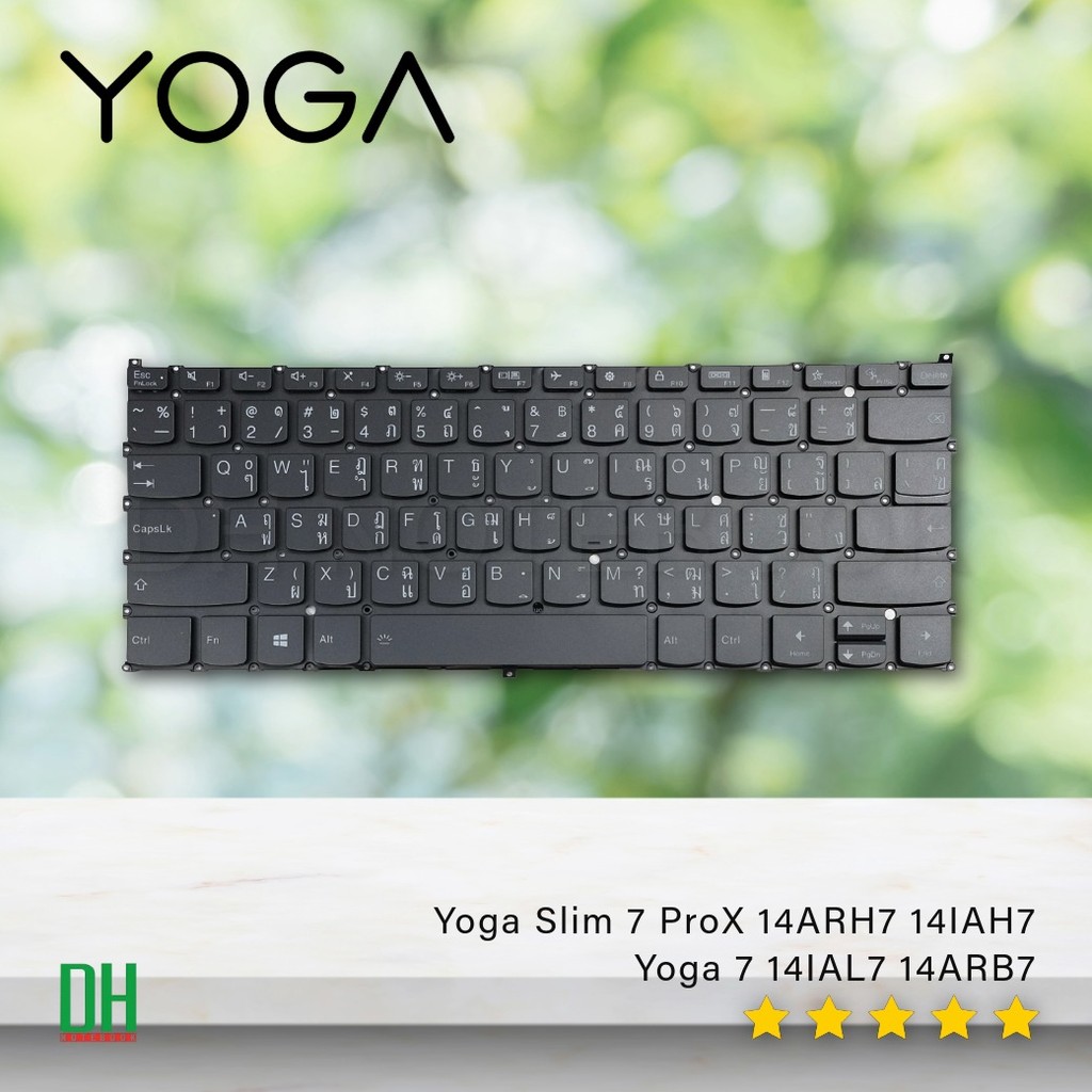 อะไหล่ คีย์บอร์ด OEM สำหรับ Yoga Slim 7 ProX 14ARH7 14IAH7 Yoga 7 14IAL7 14ARB7 มีไฟ Backlit TH/US Grey อะไหล่โน้ตบุ๊ค