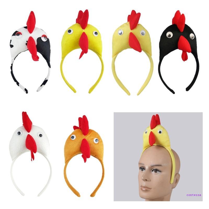 CON ที่คาดผมแบบตลกสำหรับผู้หญิง สไตล์ไก่ เหมาะสำหรับปาร์ตี้ฮาโลวีนและคริสต์มาส