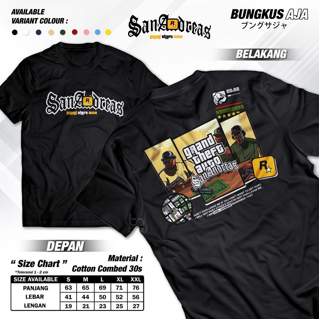 GTA San Andreas Grand Theft Auto T-Shirt - Scrape KSI