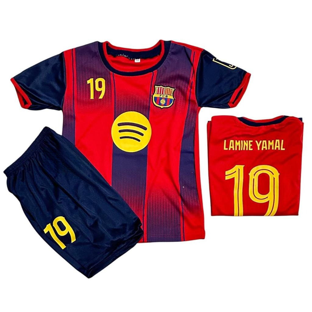 / ชุดเสื้อฟุตบอล LAMINE YAMAL / ชุดเสื้อยืด UNISEX BARCA FOOTBALL JERSEY QUALITY