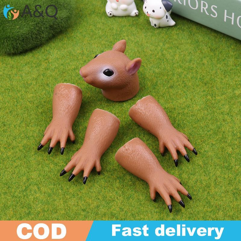 A&Q Squirrel Finger Hand Puppet ของเล่นแปลกใหม่สําหรับเด็กวันเกิดคอสเพลย์ Plaything .