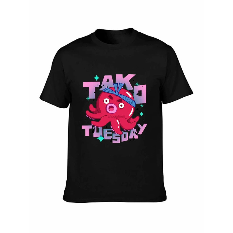 เสื้อยืดผู้ชายแขนสั้น Tako Tuesday Tako เสื้อยืดทีเชิ้ต เสื้อยืดผู้หญิง