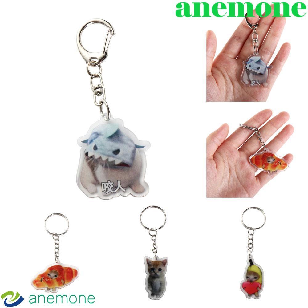 ANEMONE Happy Banana Cat พวงกุญแจ, Banana Cat กระเป๋าเป้สะพายหลัง Charm Banana Cat ห่วงโซ่โทรศัพท์มื