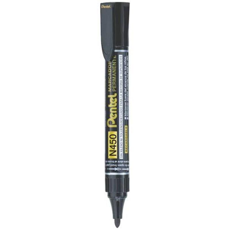 PENTEL ปากกามาร์คเกอร์ 4.5มม. หมึกสีดำ รุ่น N450-A